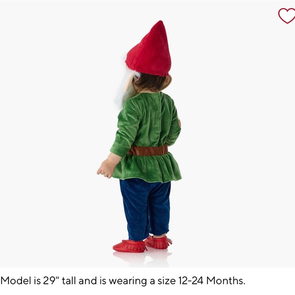 Pottery Barn Kids Gnome Costume - Green and Red - Picture 3 of 5